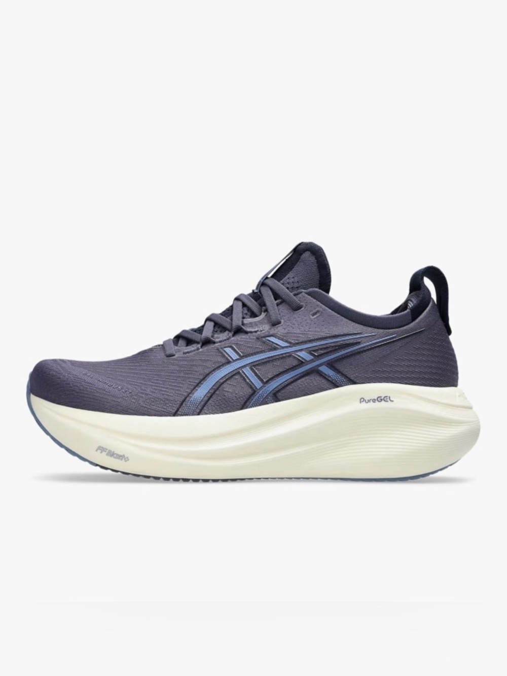 NEW Men’s ASICS GEL-Nimbus 27 Size 10.5 Indigo Fog/Denim Blue Max Cushion NIB